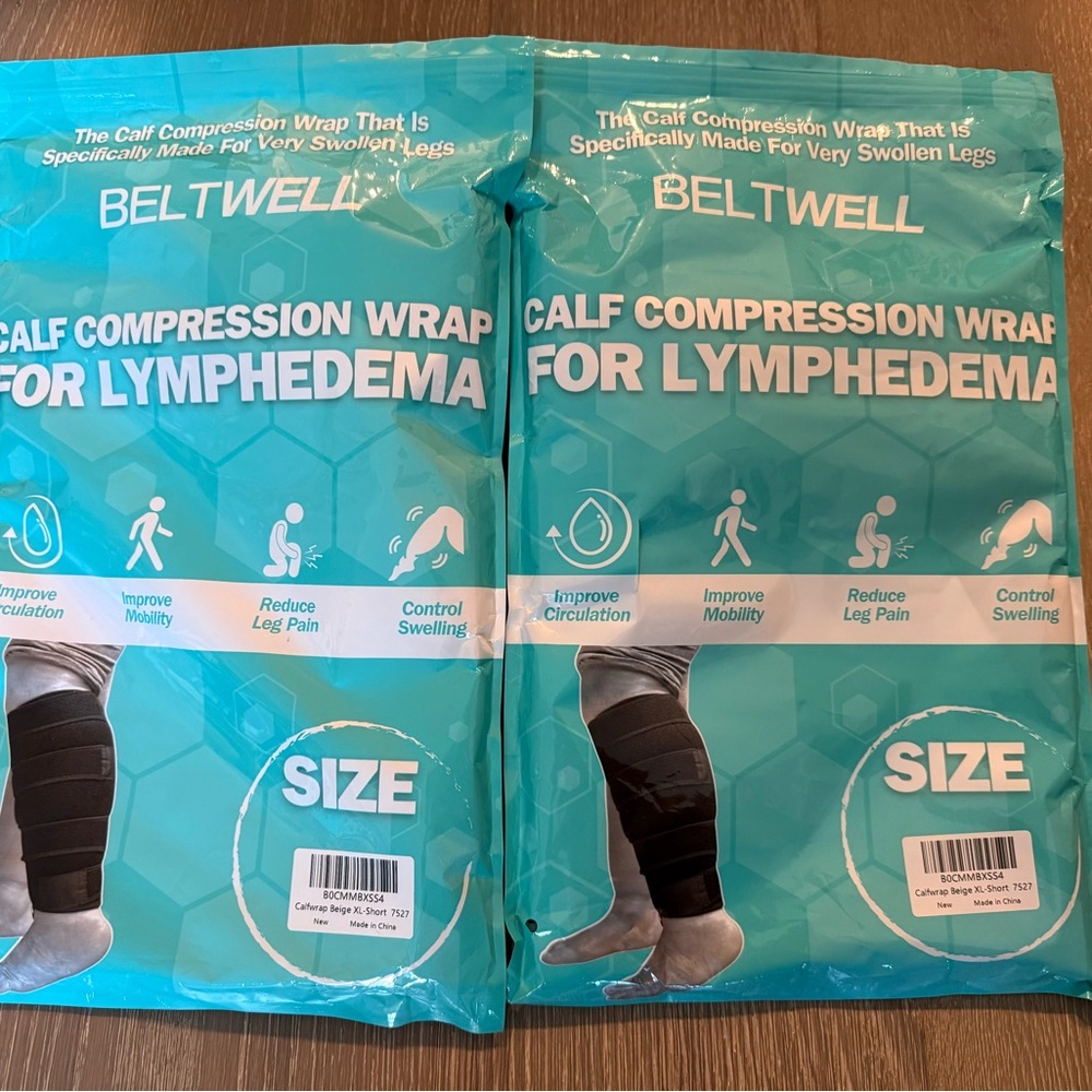 Black Calf Compression Wrap for Lymphedema